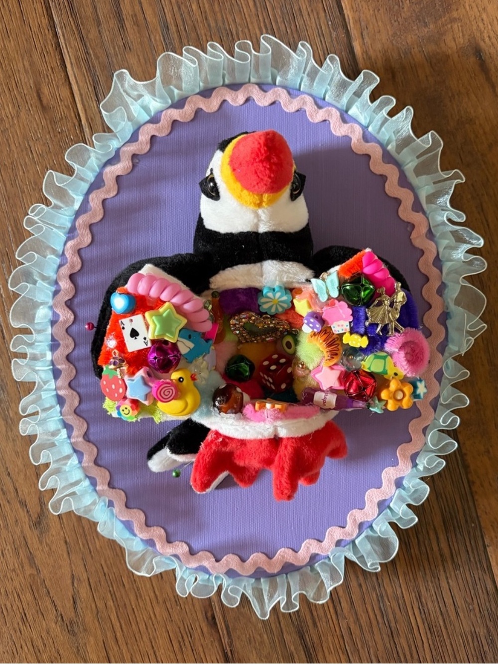 Handmade Elephant Beanie Baby Taxidermy Plush Wall Art
